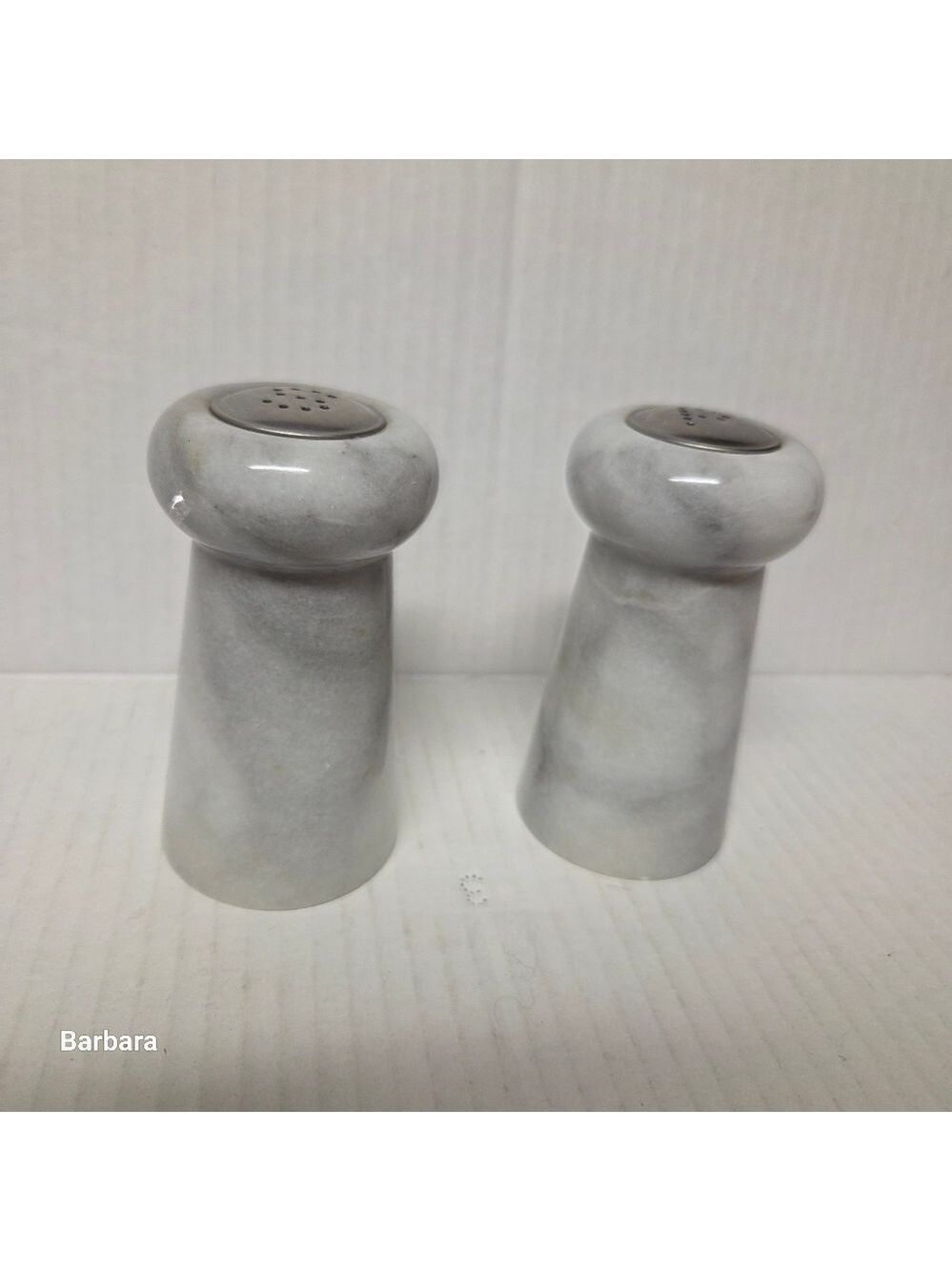 Vintage Marble Mushroom-shaped Shaker Set